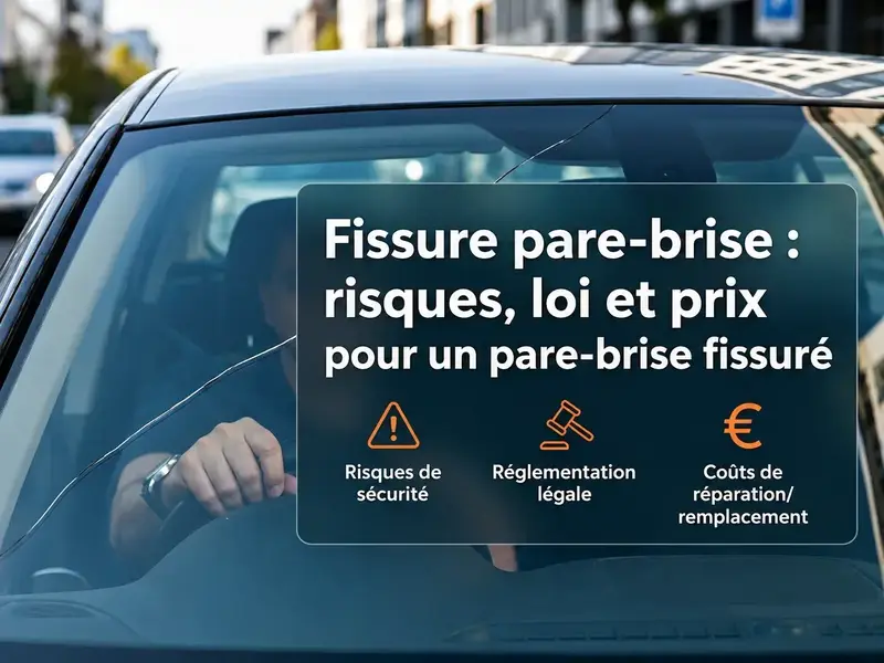 Pare-brise fissuré près de Ferrières-en-Brie : dangers, réglementation et tarifs