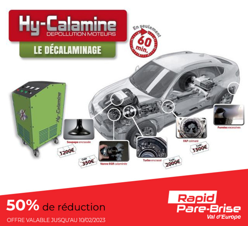 50% de réduction sur un décalaminage jusqu'au 10/02/2023